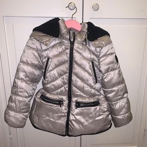 Gorgeous silver Kids puffer coat